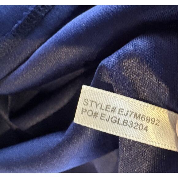 Eliza J Sheath Dress Velvet Sequins Navy Blue Cocktail Party Women’s Size 2 - Picture 5 of 6